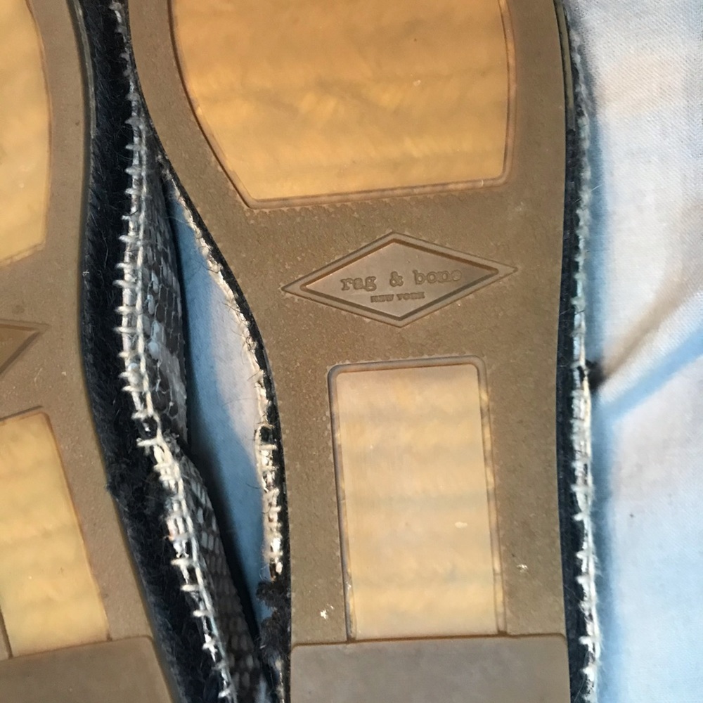 Rag And Bone 6.5 Real Python Skin Shoes - image 3